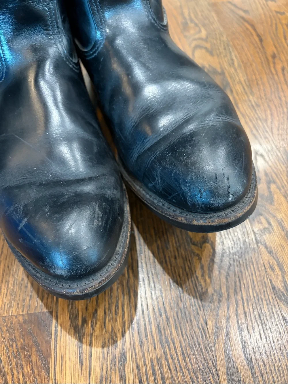 RED WING SHOES Vintage Pecos Boots Black Leather